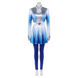 Descendants: Wicked Wonderland Chloe Women Blue Outfit Cosplay Costume Outfit Halloween Carnival Suit