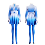 Descendants: Wicked Wonderland Chloe Women Blue Outfit Cosplay Costume Outfit Halloween Carnival Suit