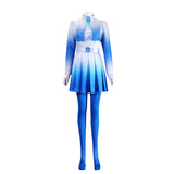 Descendants: Wicked Wonderland Chloe Women Blue Outfit Cosplay Costume Outfit Halloween Carnival Suit