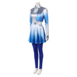 Descendants: Wicked Wonderland Chloe Women Blue Outfit Cosplay Costume Outfit Halloween Carnival Suit