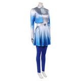 Descendants: Wicked Wonderland Chloe Women Blue Outfit Cosplay Costume Outfit Halloween Carnival Suit