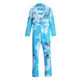 Descendants: Wicked Wonderland Mr. Smee Blue Outfit Cosplay Costume Outfit Halloween Carnival Suit