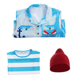 Descendants: Wicked Wonderland Mr. Smee Blue Outfit Cosplay Costume Outfit Halloween Carnival Suit