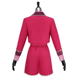 Descendants: Wicked Wonderland Pink Women Pink Shorts Set Cosplay Costume Outfit Halloween Carnival Suit