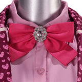 Descendants: Wicked Wonderland Pink Women Pink Shorts Set Cosplay Costume Outfit Halloween Carnival Suit