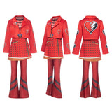 Descendants: Wicked Wonderland Red Kids Children Red Flared Pants Suit Cosplay Costume Outfit Halloween Carnival Suit