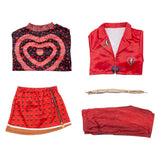 Descendants: Wicked Wonderland Red Kids Children Red Flared Pants Suit Cosplay Costume Outfit Halloween Carnival Suit