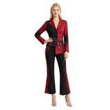 Descendants: Wicked Wonderland Red Women Red and Black Suit Cosplay Costume Outfit Halloween Carnival Suit