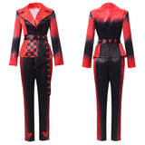 Descendants: Wicked Wonderland Red Women Red and Black Suit Cosplay Costume Outfit Halloween Carnival Suit