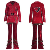 Descendants: Wicked Wonderland Red Women Red Heart-print Outfit Cosplay Costume Outfit Halloween Carnival Suit