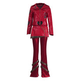 Descendants: Wicked Wonderland Red Women Red Heart-print Outfit Cosplay Costume Outfit Halloween Carnival Suit