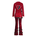 Descendants: Wicked Wonderland Red Women Red Heart-print Outfit Cosplay Costume Outfit Halloween Carnival Suit