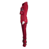 Descendants: Wicked Wonderland Red Women Red Heart-print Outfit Cosplay Costume Outfit Halloween Carnival Suit