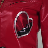Descendants: Wicked Wonderland Red Women Red Heart-print Outfit Cosplay Costume Outfit Halloween Carnival Suit
