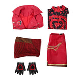 Descendants: Wicked Wonderland Red Women Red Set Cosplay Costume Outfit Halloween Carnival Suit