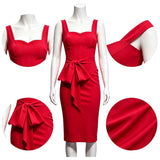 Disclosure Day Margaret Women Red Dress Cosplay Costume Outfit Halloween Carnival Suit