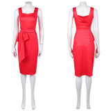 Disclosure Day Marry Women Red Dress Cosplay Costume Outfit Halloween Carnival Suit