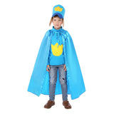 Dog Man Dog Man Kids Children Blue Outfit Cosplay Costume Outfit Halloween Carnival Suit