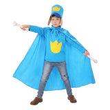 Dog Man Dog Man Kids Children Blue Outfit Cosplay Costume Outfit Halloween Carnival Suit