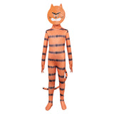 Dog Man Petey Kids Children Orange Jumpsuit Cosplay Costume Outfits Halloween Carnival Suit