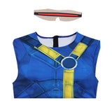 Doomsday Cyclops  Blue Jumpsuit Cosplay Costume Outfit Halloween Carnival Suit