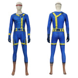 Doomsday Cyclops  Blue Jumpsuit Cosplay Costume Outfit Halloween Carnival Suit