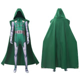 Doomsday Dr.Doom Green Jumpsuit Cosplay Costume Outfit Halloween Carnival Suit