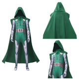 Doomsday Dr.Doom Green Jumpsuit Cosplay Costume Outfit Halloween Carnival Suit