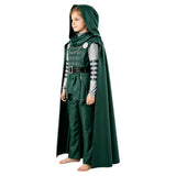 Doomsday Dr.Doom Kids Children Green Outfit Cosplay Costume Outfit Halloween Carnival Suit