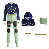 Doro He Doro Caiman Blue and Green Outfit Cosplay Costume Outfit Halloween Carnival Suit