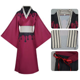 Douma Red Kimono Cosplay Costume Outfit Halloween Carnival Suit