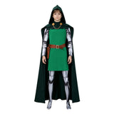 Dr.Doom Kids Children Green Outfit Cosplay Costume Outfit Halloween Carnival Suit