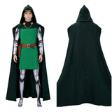 Dr.Doom Kids Children Green Outfit Cosplay Costume Outfit Halloween Carnival Suit