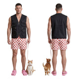 Dungeon Crawler Carl Carl Black Vest and Polka Dot Shorts Cosplay Costume Outfit Halloween Carnival Suit