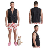 Dungeon Crawler Carl Carl Black Vest and Polka Dot Shorts Cosplay Costume Outfit Halloween Carnival Suit