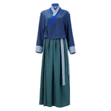 East Palace Saeng Gang Women Blue Outfit Cosplay Costume Outfit Halloween Carnival Suit