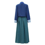 East Palace Saeng Gang Women Blue Outfit Cosplay Costume Outfit Halloween Carnival Suit