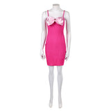 Elle Woods Women Pink Dress Cosplay Costume Outfit Halloween Carnival Suit