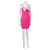 Elle Woods Women Pink Dress Cosplay Costume Outfit Halloween Carnival Suit