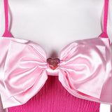 Elle Woods Women Pink Dress Cosplay Costume Outfit Halloween Carnival Suit