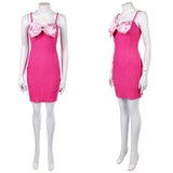 Elle Woods Women Pink Dress Cosplay Costume Outfit Halloween Carnival Suit