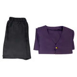 Evil Dead Rise Beth Women Purple Dress Cosplay Costume Outfit Halloween Carnival Suit