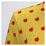 Fantastic Mr. Fox Mrs Fox Yellow Dress Apple Pattern Outfit Cosplay Costume Outfits Halloween Carnival Suit
