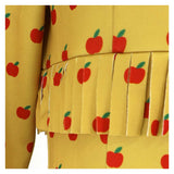Fantastic Mr. Fox Mrs Fox Yellow Dress Apple Pattern Outfit Cosplay Costume Outfits Halloween Carnival Suit