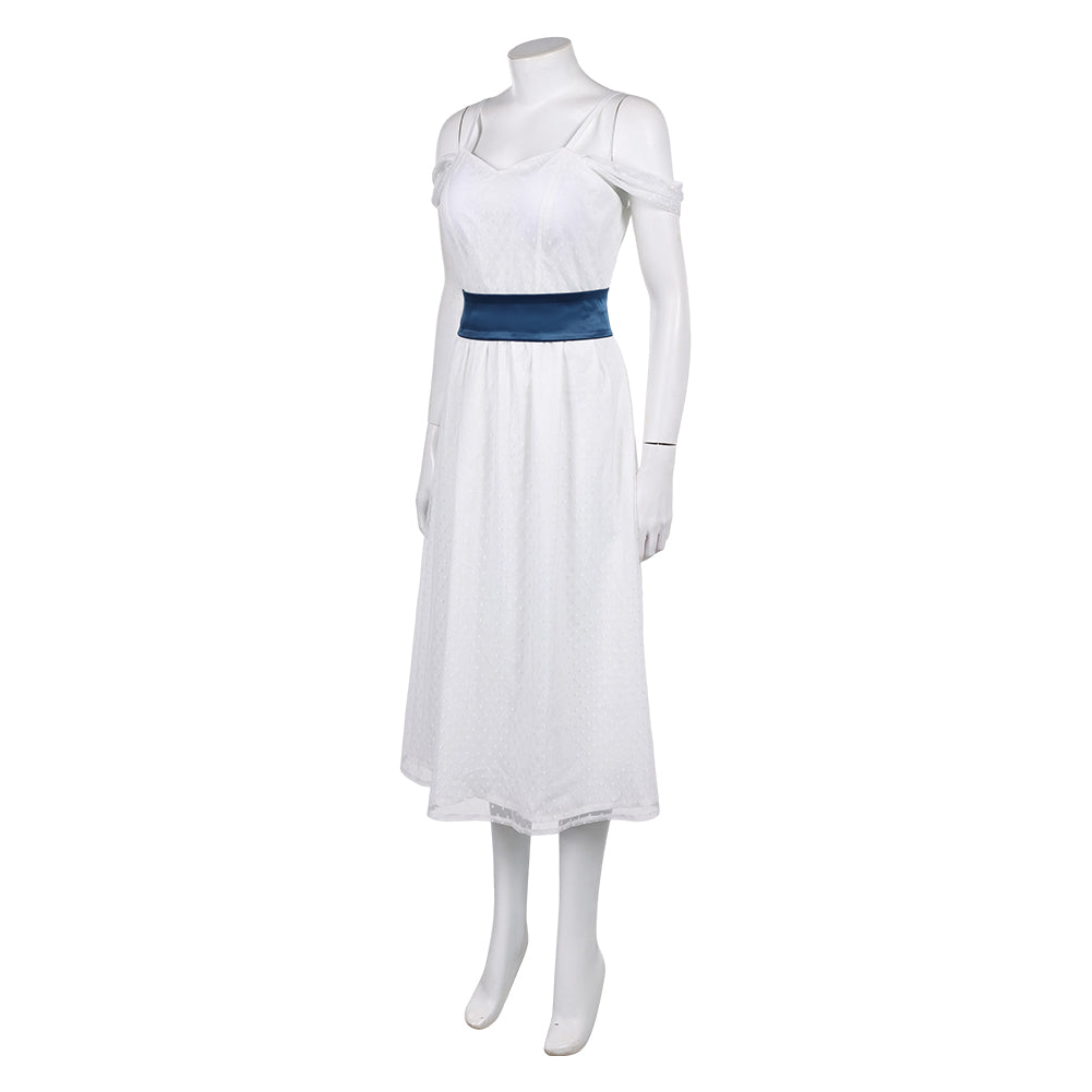 white halloween costume dress Fear Street: Prom Queen 2025 Lori Granger White Dress Cosplay Costume – TrendsinCosplay