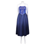 Fear Street: Prom Queen 2025 Melissa Mckendrick Blue Dress Cosplay Costume Outfits Halloween Carnival Suit