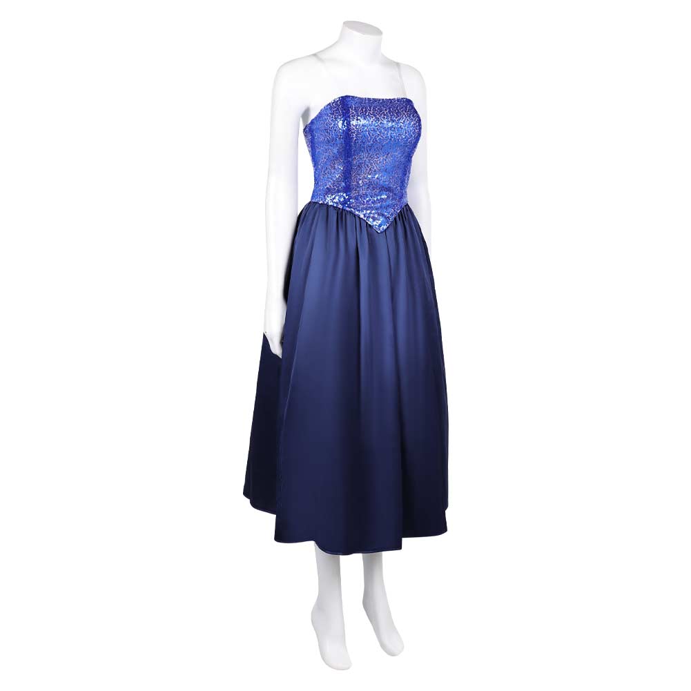 prom queen halloween dress Fear Street: Prom Queen 2025 Melissa Mckendrick Blue Dress Cosplay Cos – TrendsinCosplay