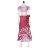 FF Aerith Gainsborough Women Pink Outfit Cosplay Costume Outfits Halloween Carnival Suit