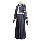FF Tifa Lockhart Women Black Uniform Dress Cosplay Costume Outfits Halloween Carnival Suit