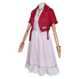Final Fantasy Aerith Gainsborough Classic Red Coat Set Cosplay Costume Outfit Halloween Carnival Suit